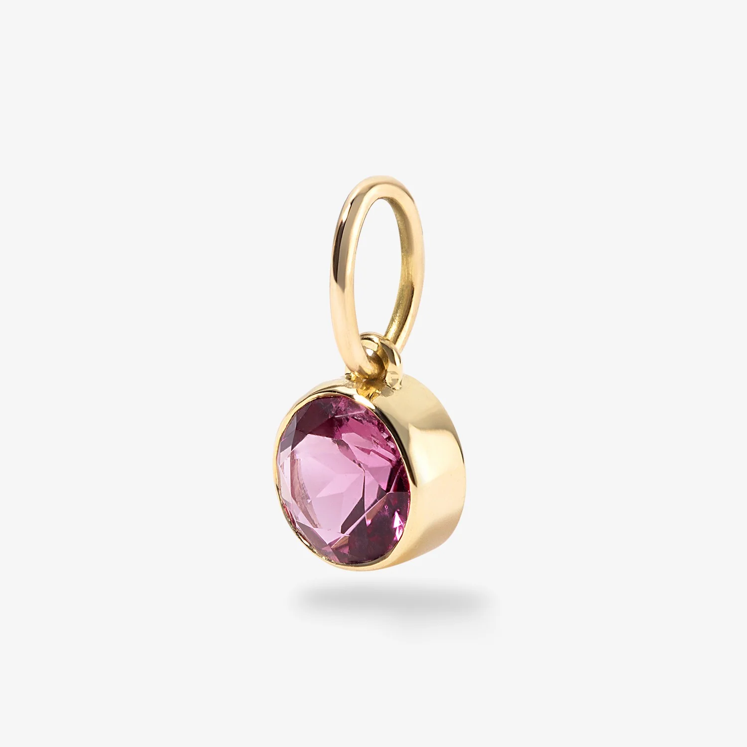 Margot Pink Tourmaline Birthstone Bezel Charm - Image 2