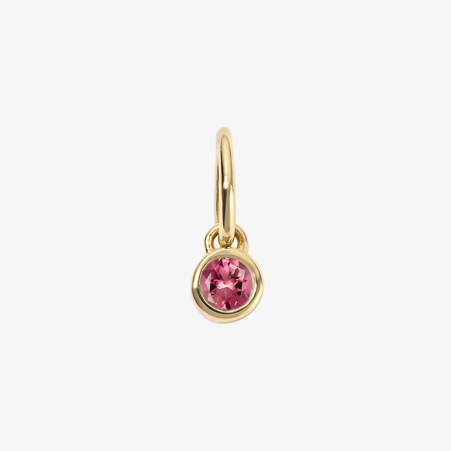 Margot Pink Tourmaline Birthstone Bezel Charm - Image 3