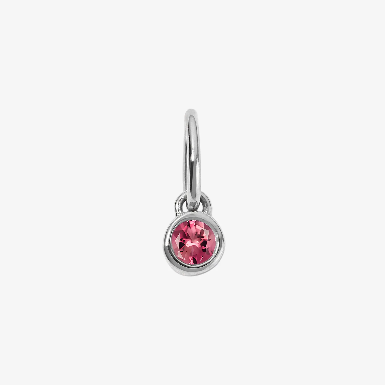 Margot Pink Tourmaline Birthstone Bezel Charm - Image 4
