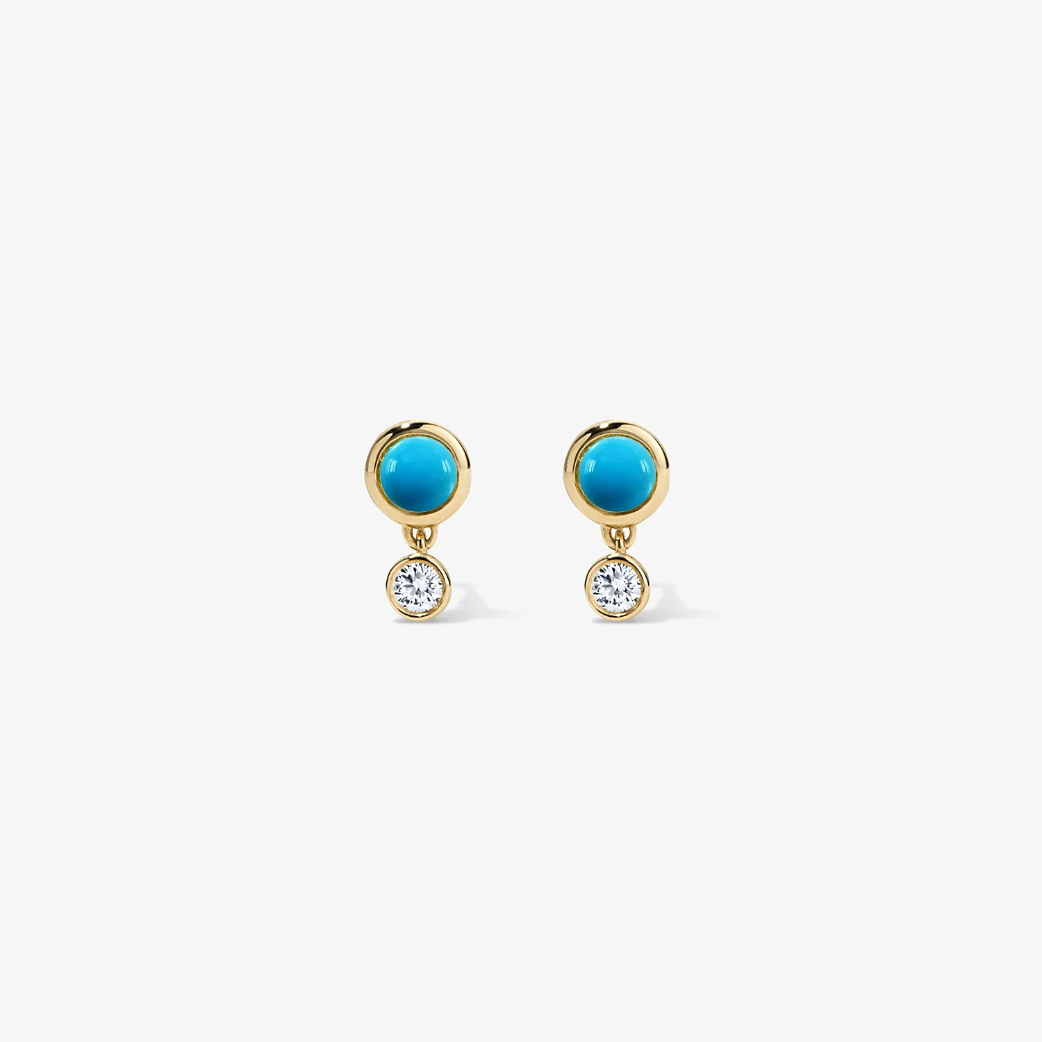Margot Two Stone Bezel Stud Earrings - Image 11