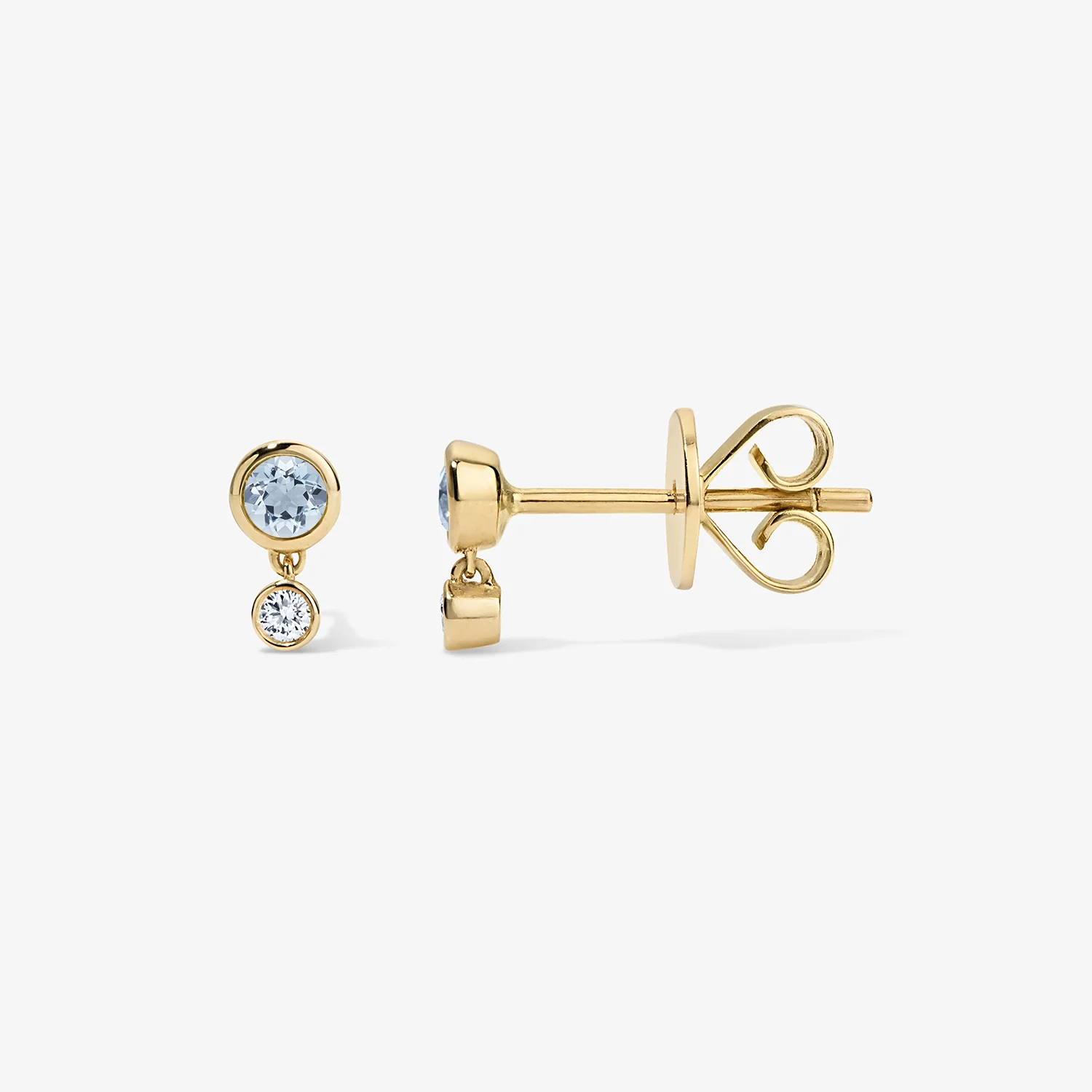Margot Two Stone Bezel Stud Earrings - Image 13