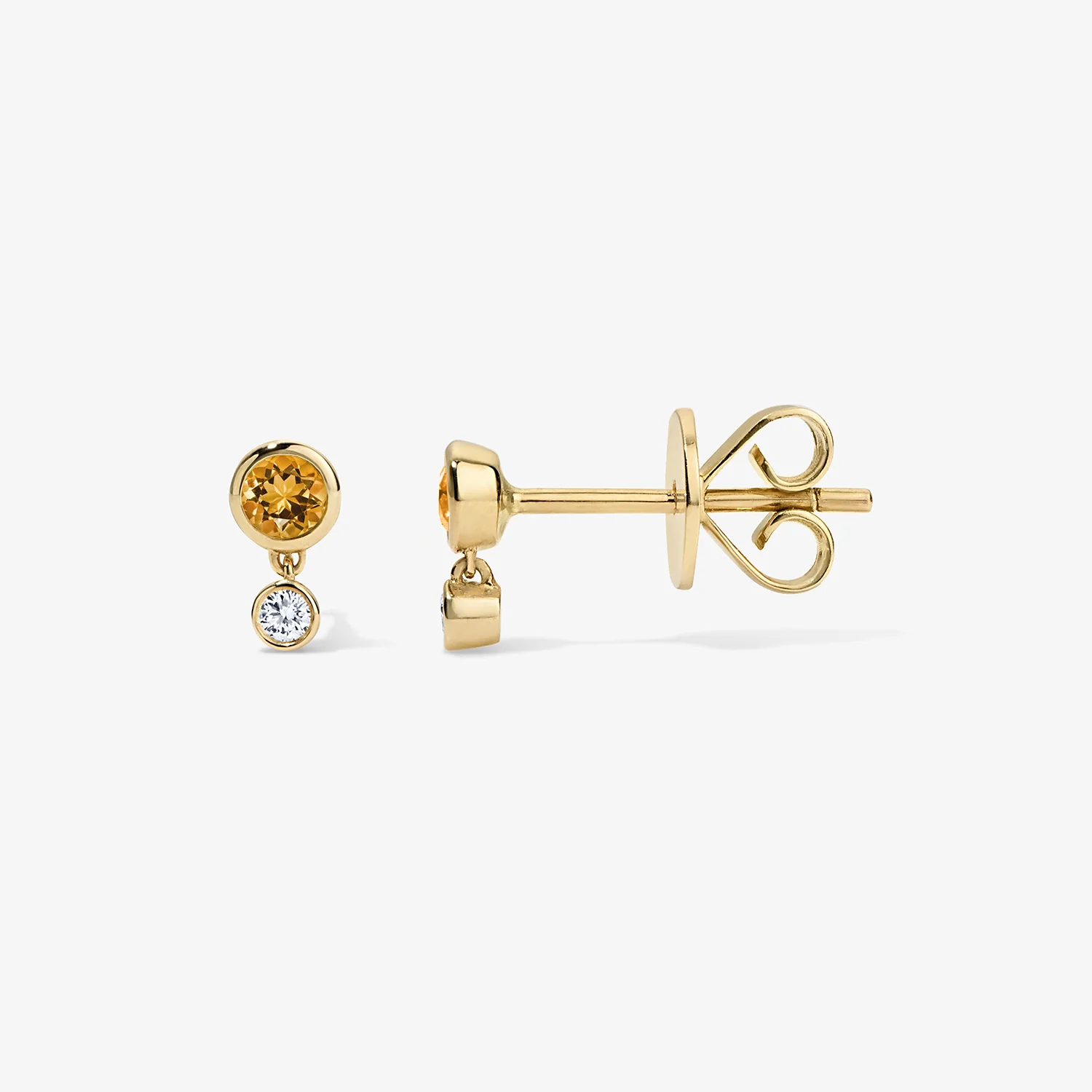 Margot Two Stone Bezel Stud Earrings - Image 14