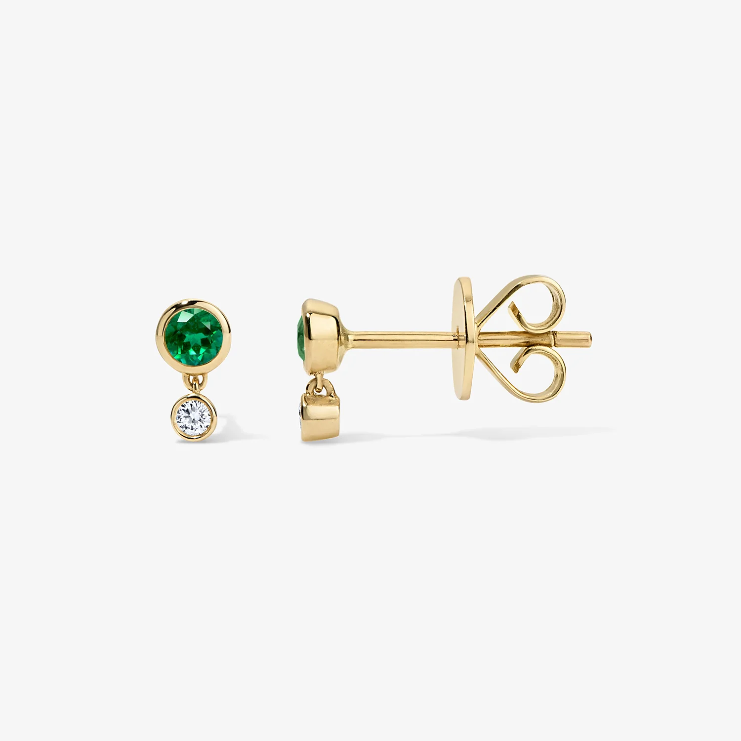 Margot Two Stone Bezel Stud Earrings - Image 15