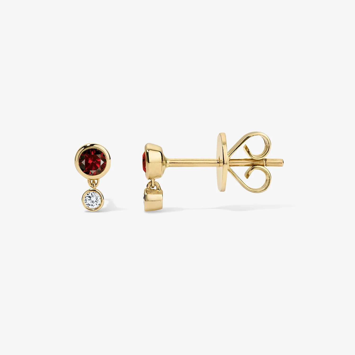 Margot Two Stone Bezel Stud Earrings - Image 16