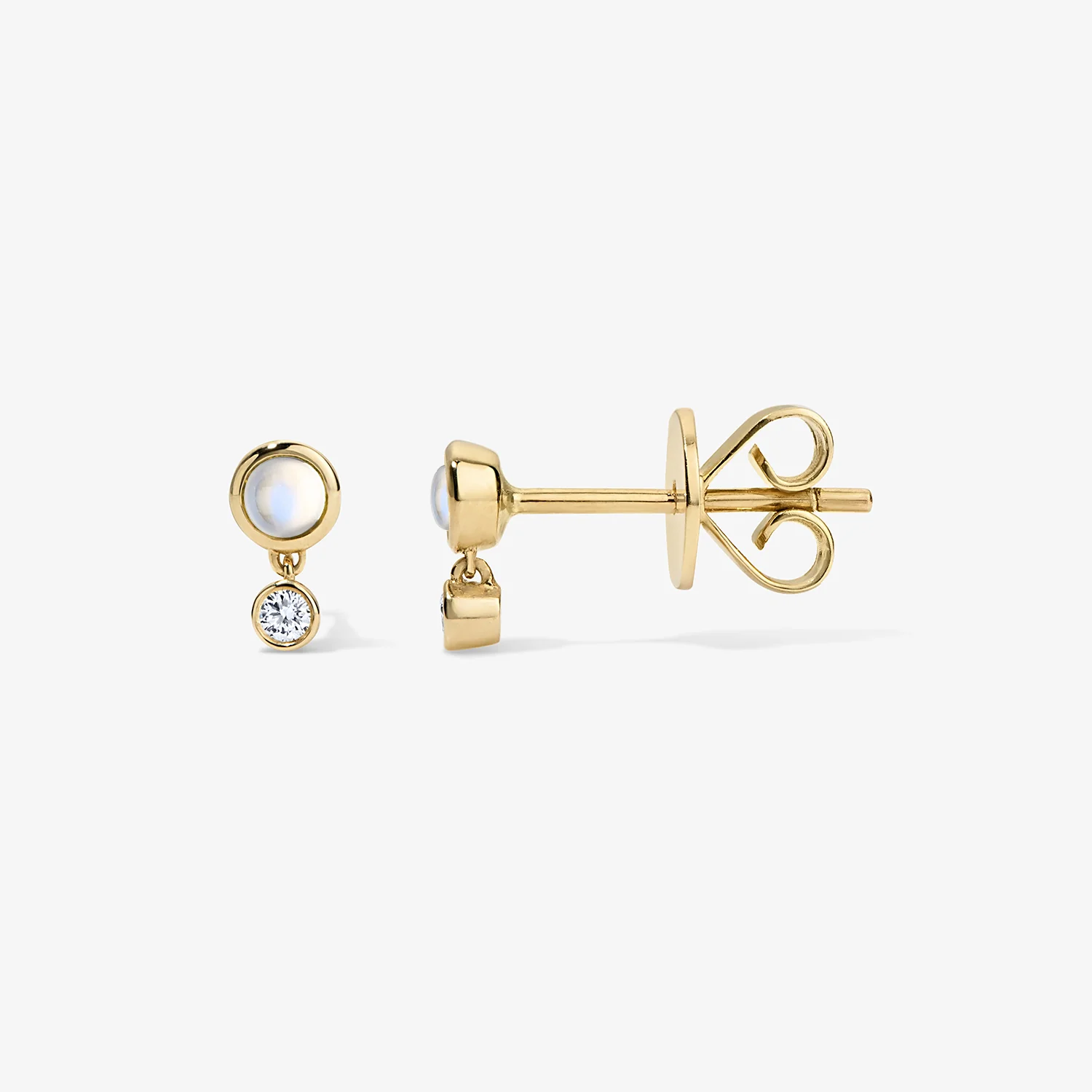 Margot Two Stone Bezel Stud Earrings - Image 17