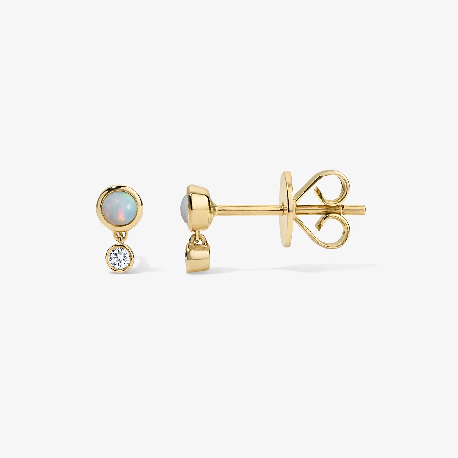 Margot Two Stone Bezel Stud Earrings - Image 18
