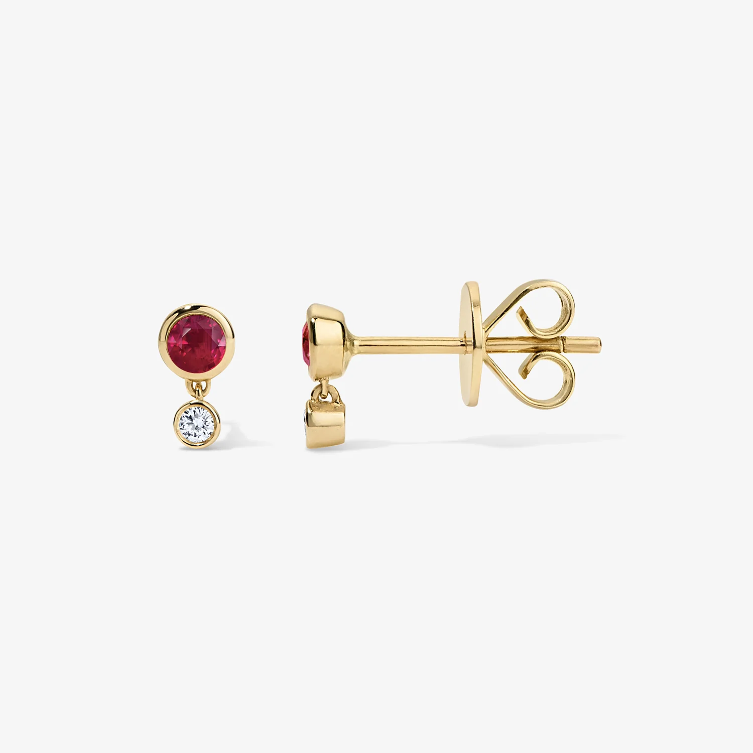 Margot Two Stone Bezel Stud Earrings - Image 19