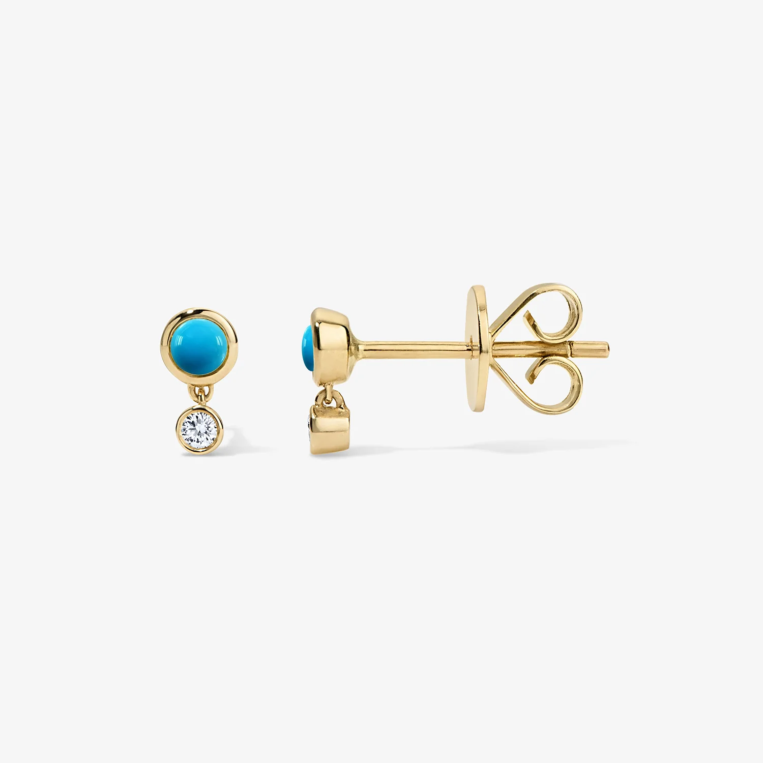 Margot Two Stone Bezel Stud Earrings - Image 21