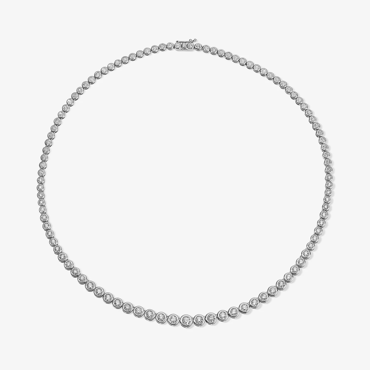 Maya Graduated Illusion Tennis Necklace