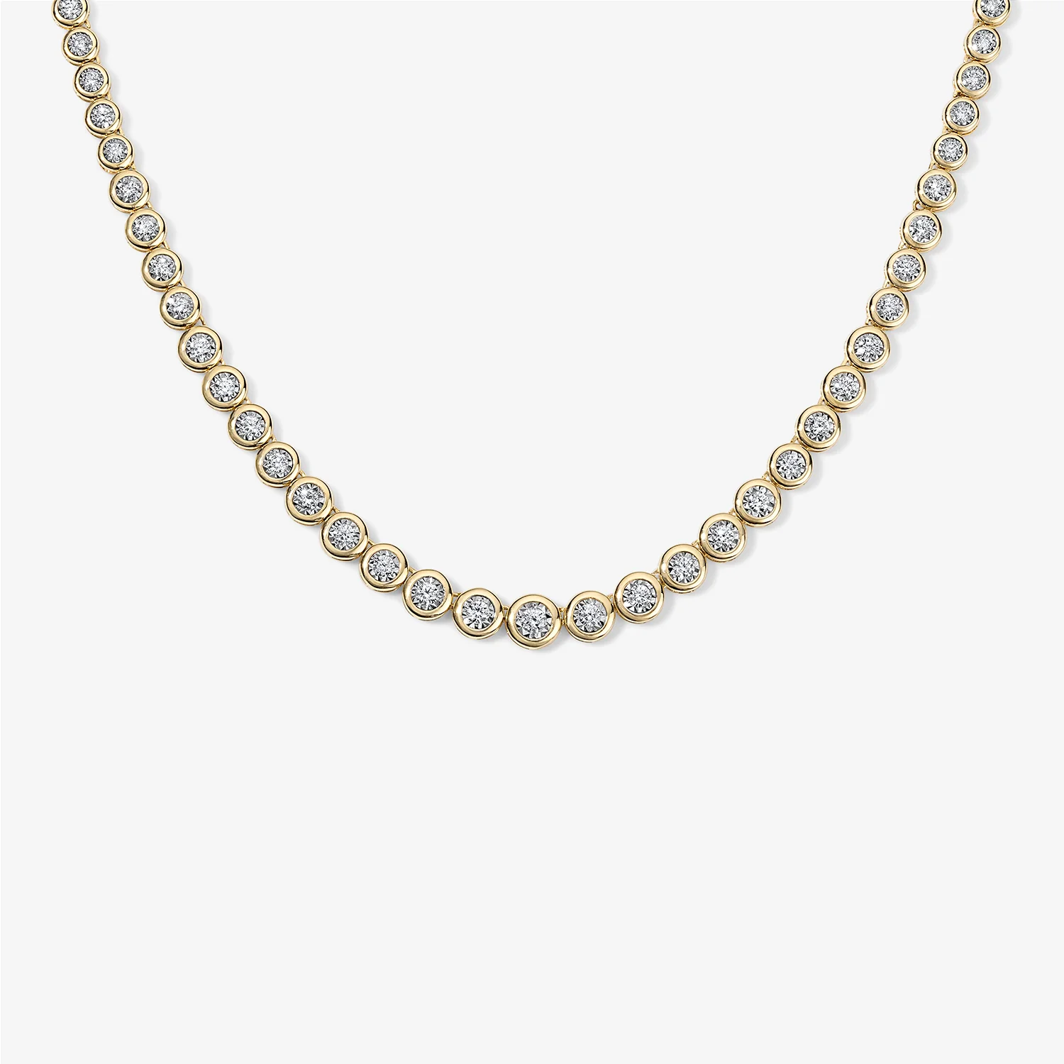 Maya Graduated Illusion Tennis Necklace - Image 3
