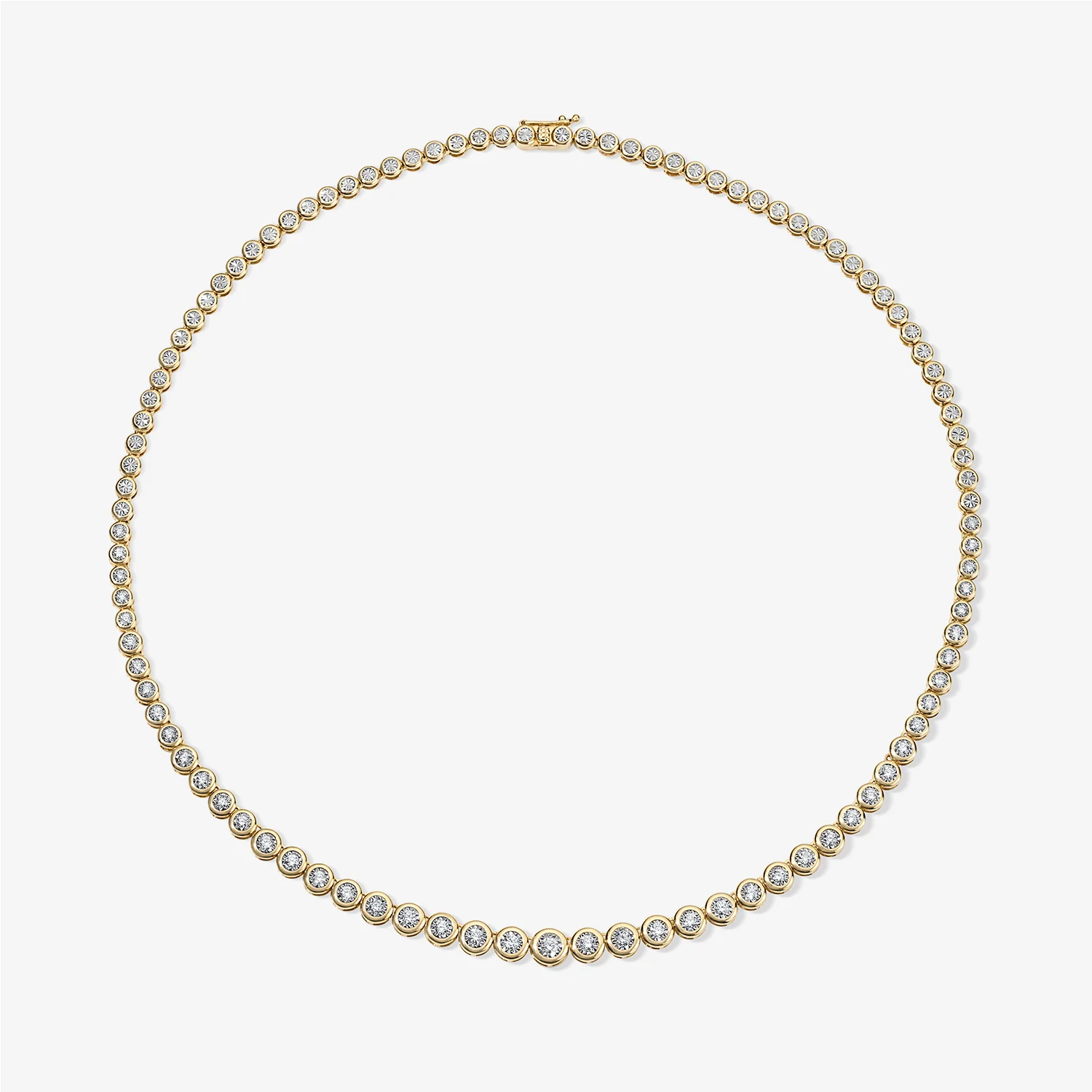 Maya Graduated Illusion Tennis Necklace - Image 4