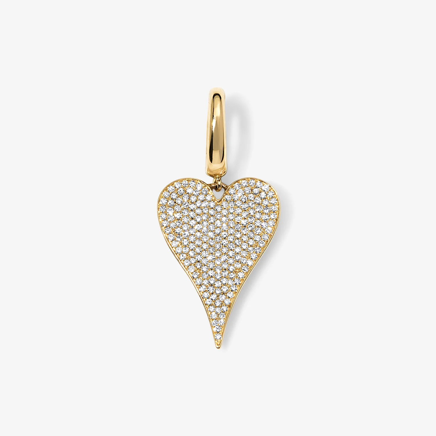 Medium Token Pave Heart Charm