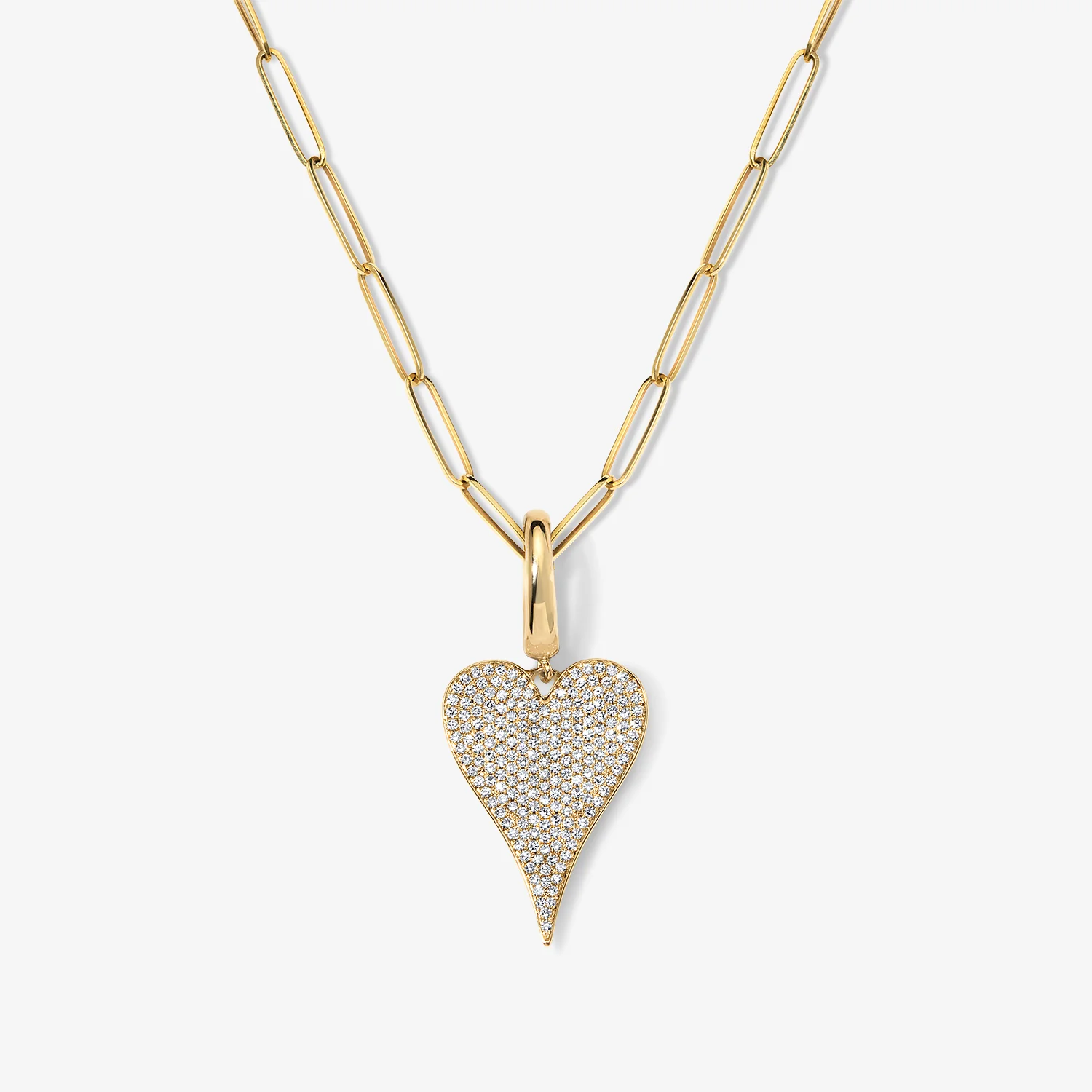 Medium Token Pave Heart Charm - Image 2