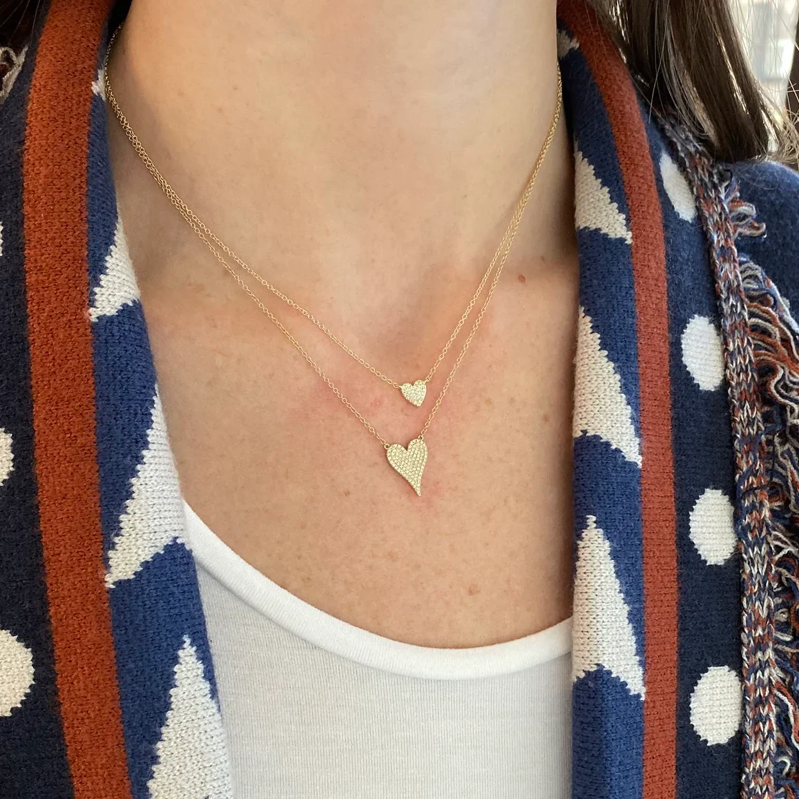 Mini Token Pave Heart Necklace - Image 5