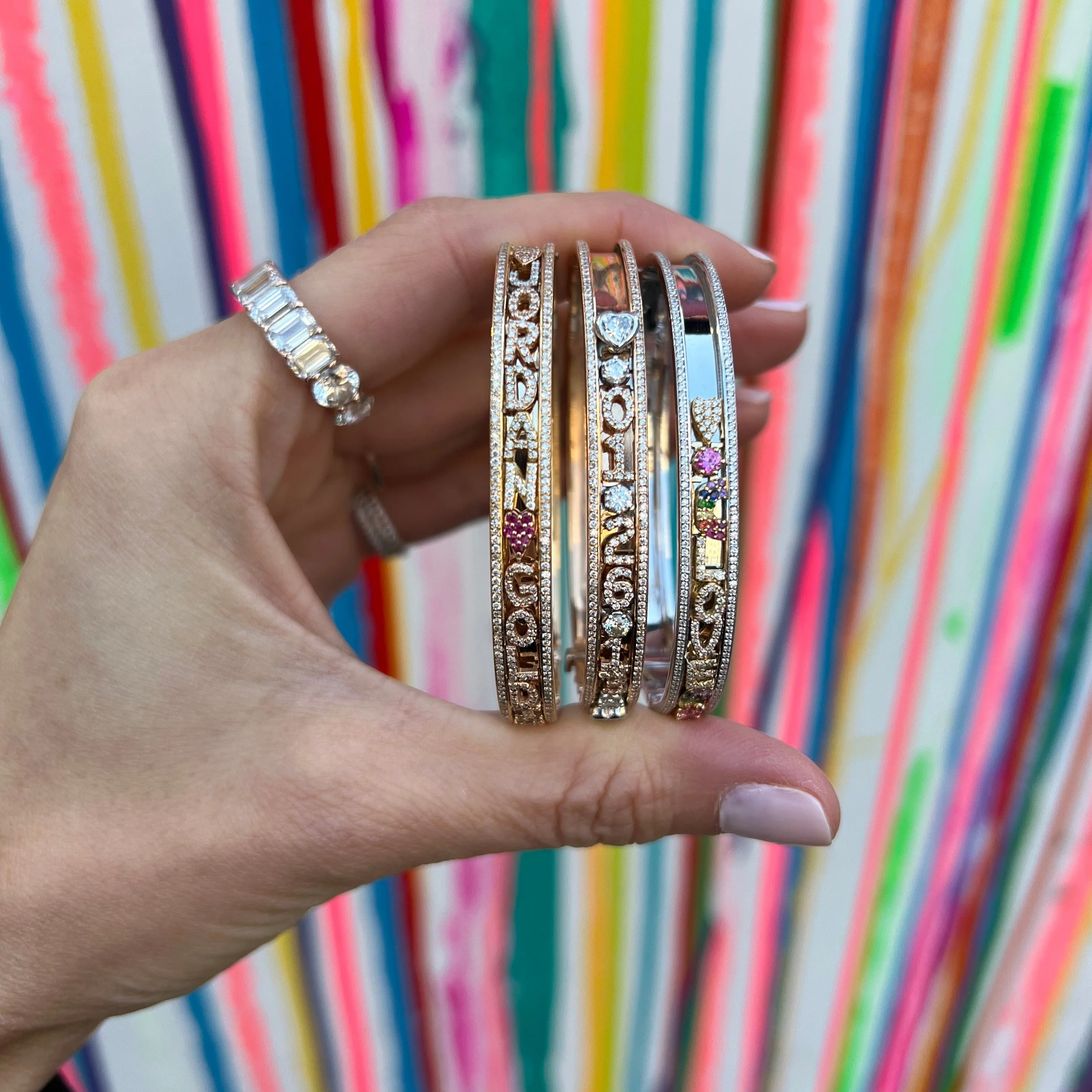 Personalized Pave Slider Bangle™ - Image 3
