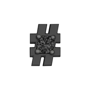 Slider Black Diamond Hashtag Charm
