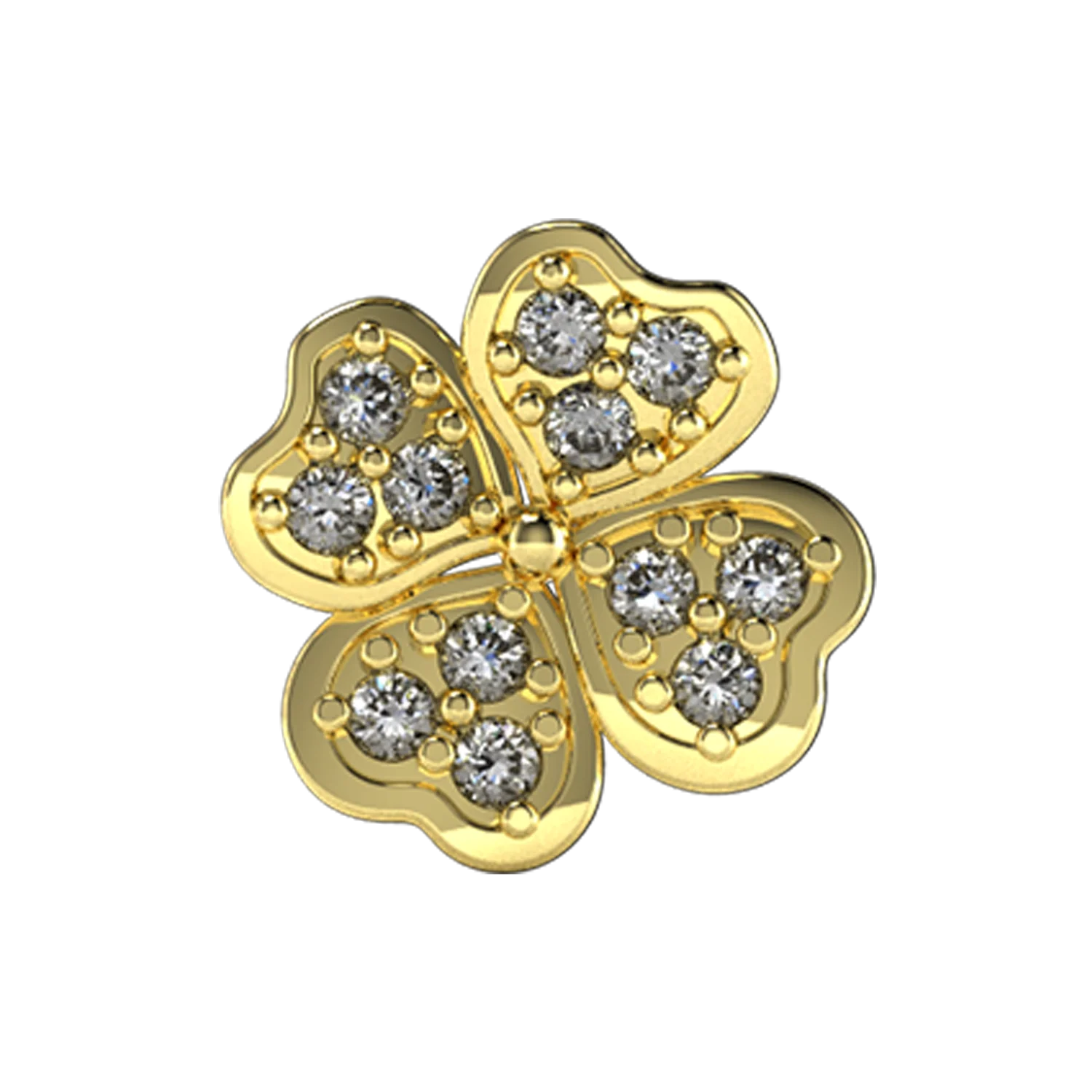 Slider Pave Clover Charm - Image 4