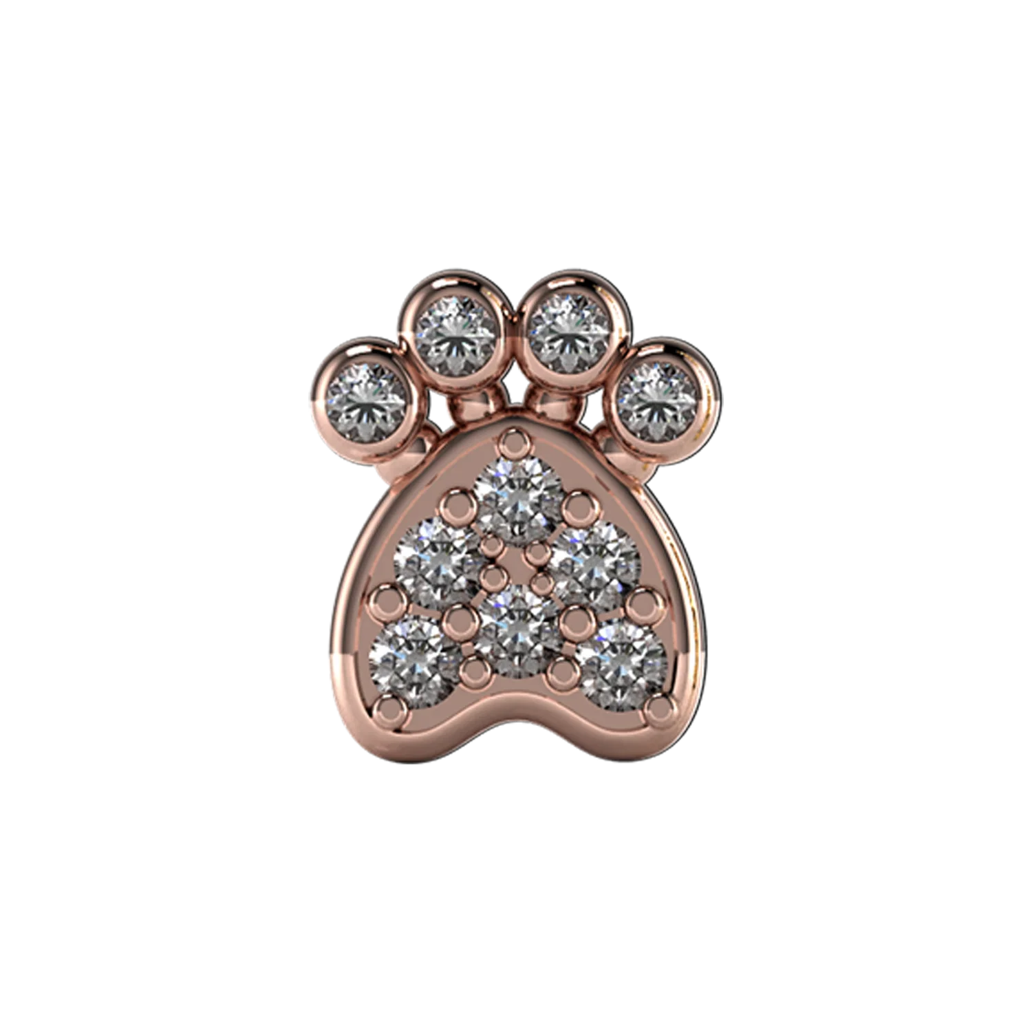 Slider Pave Dog Paw Charm - Image 3