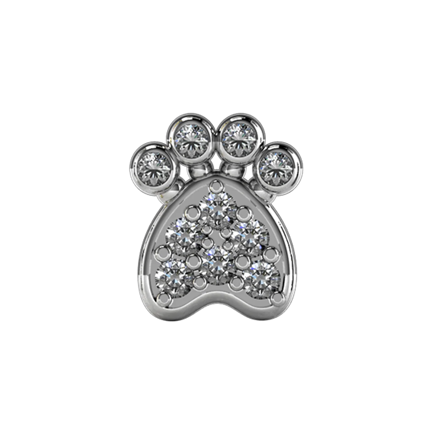 Slider Pave Dog Paw Charm - Image 4