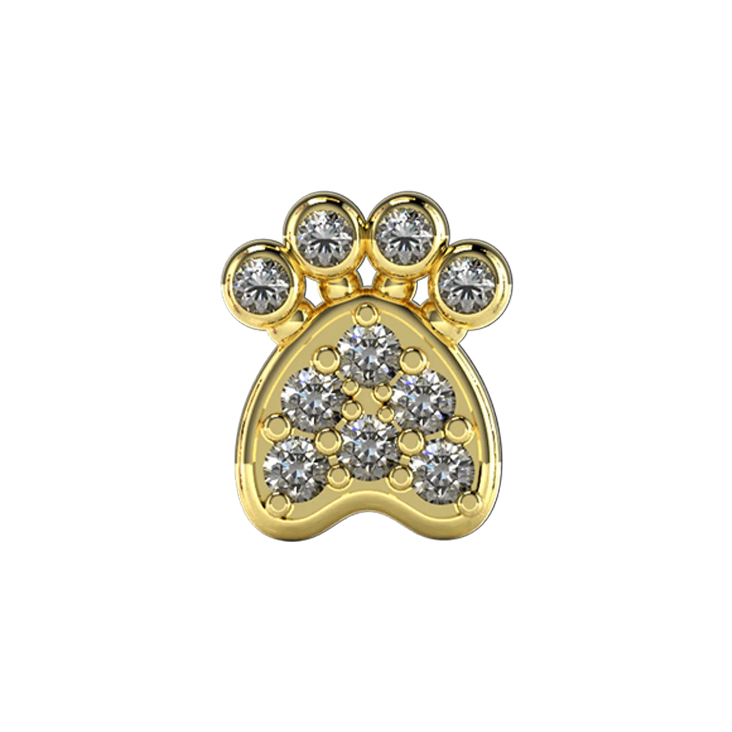 Slider Pave Dog Paw Charm - Image 5