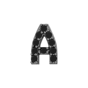 Slider Pave Letter A Charm