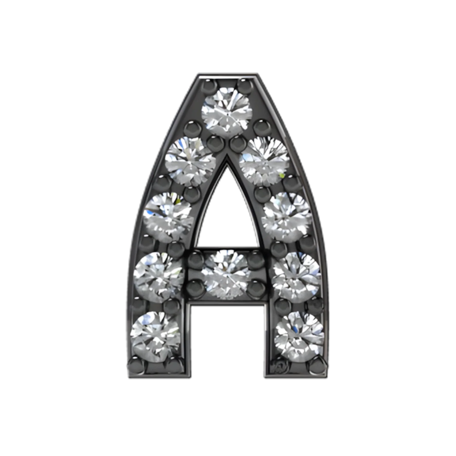 Slider Pave Letter A Charm - Image 2