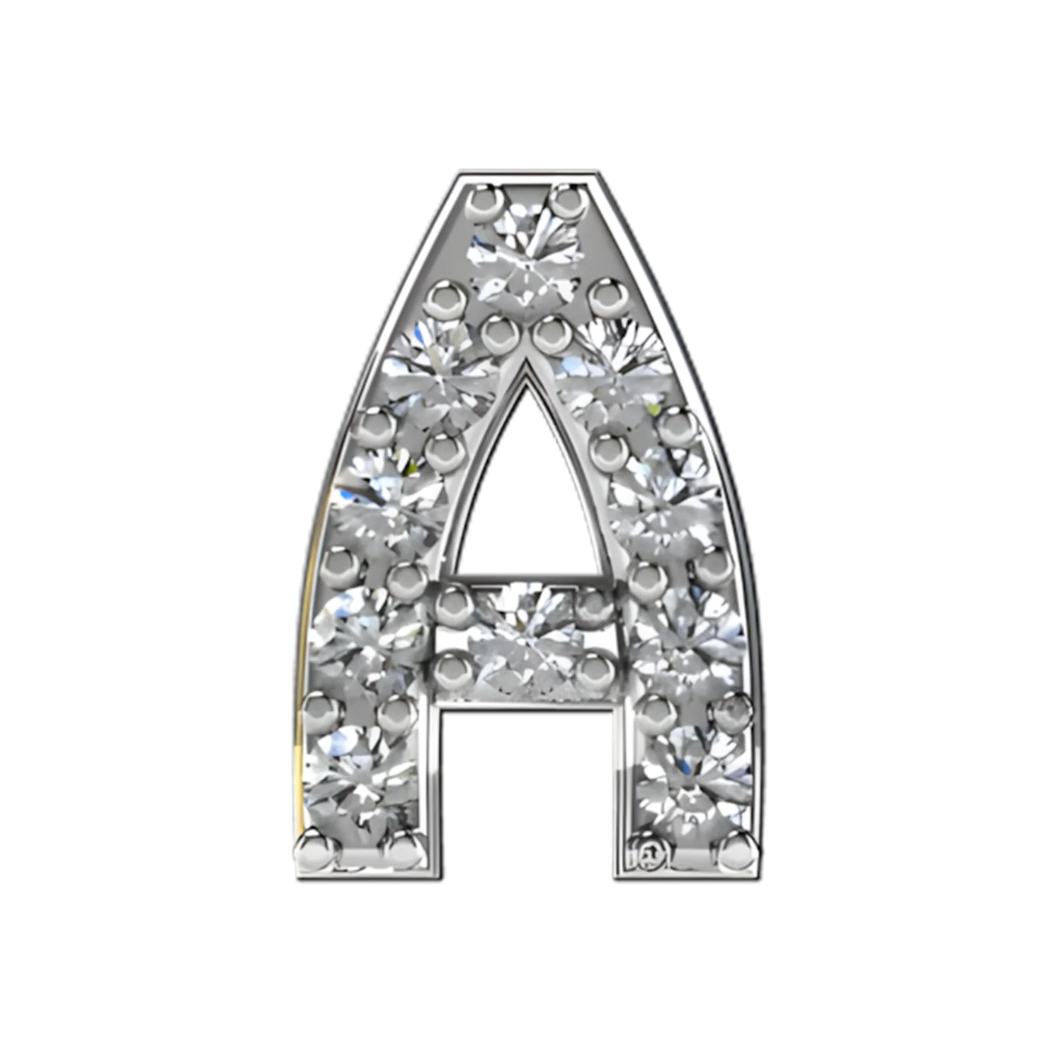 Slider Pave Letter A Charm - Image 3