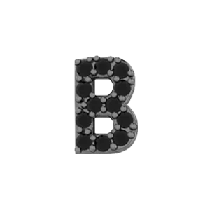 Slider Pave Letter B Charm