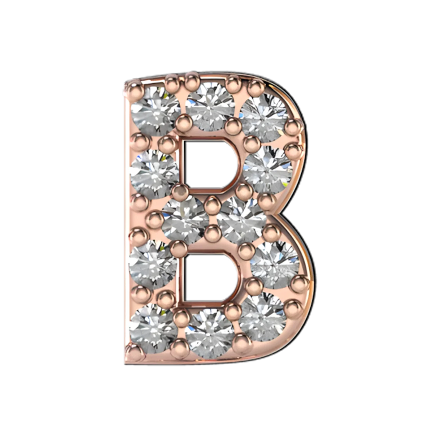 Slider Pave Letter B Charm - Image 3