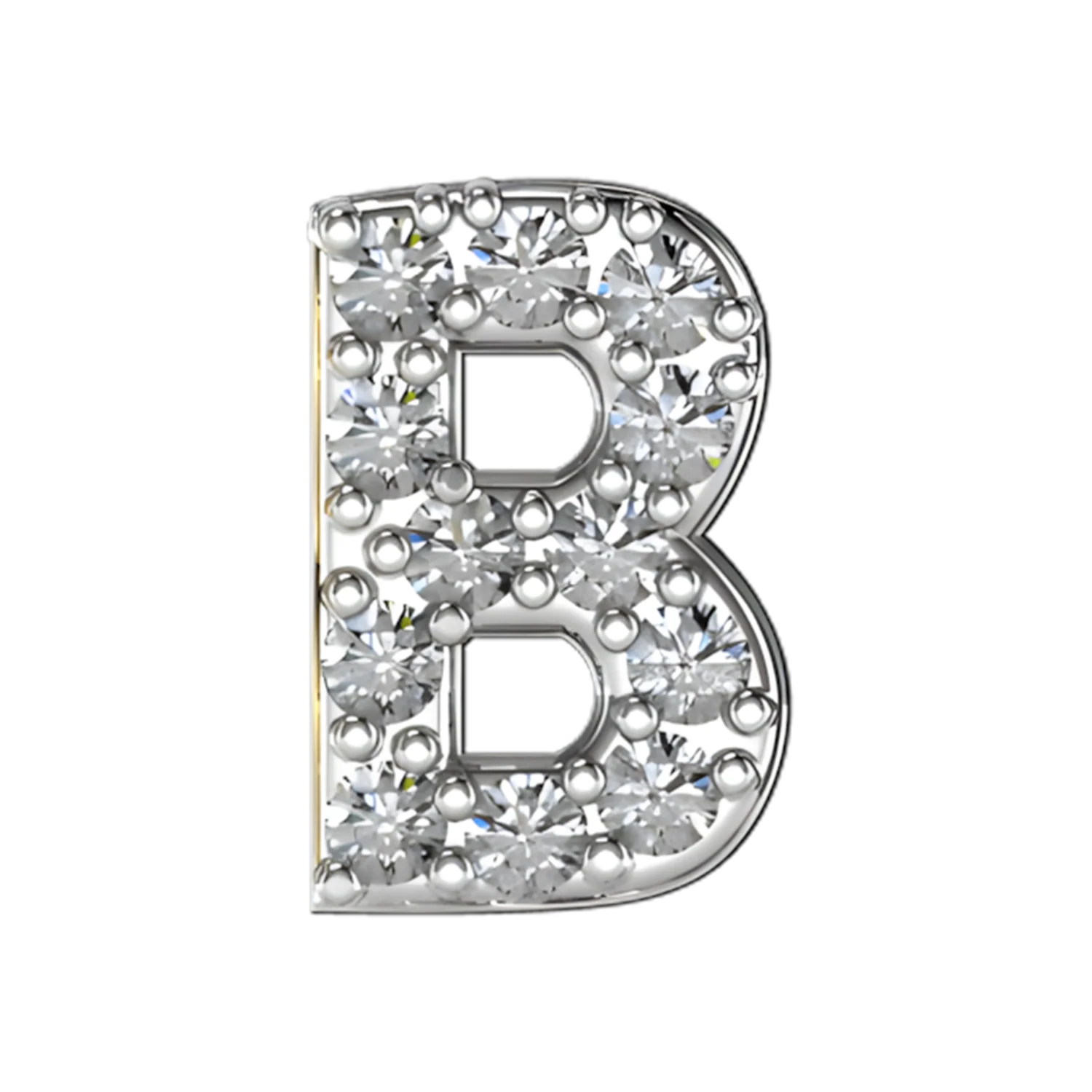Slider Pave Letter B Charm - Image 4