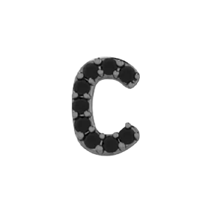 Slider Pave Letter C Charm