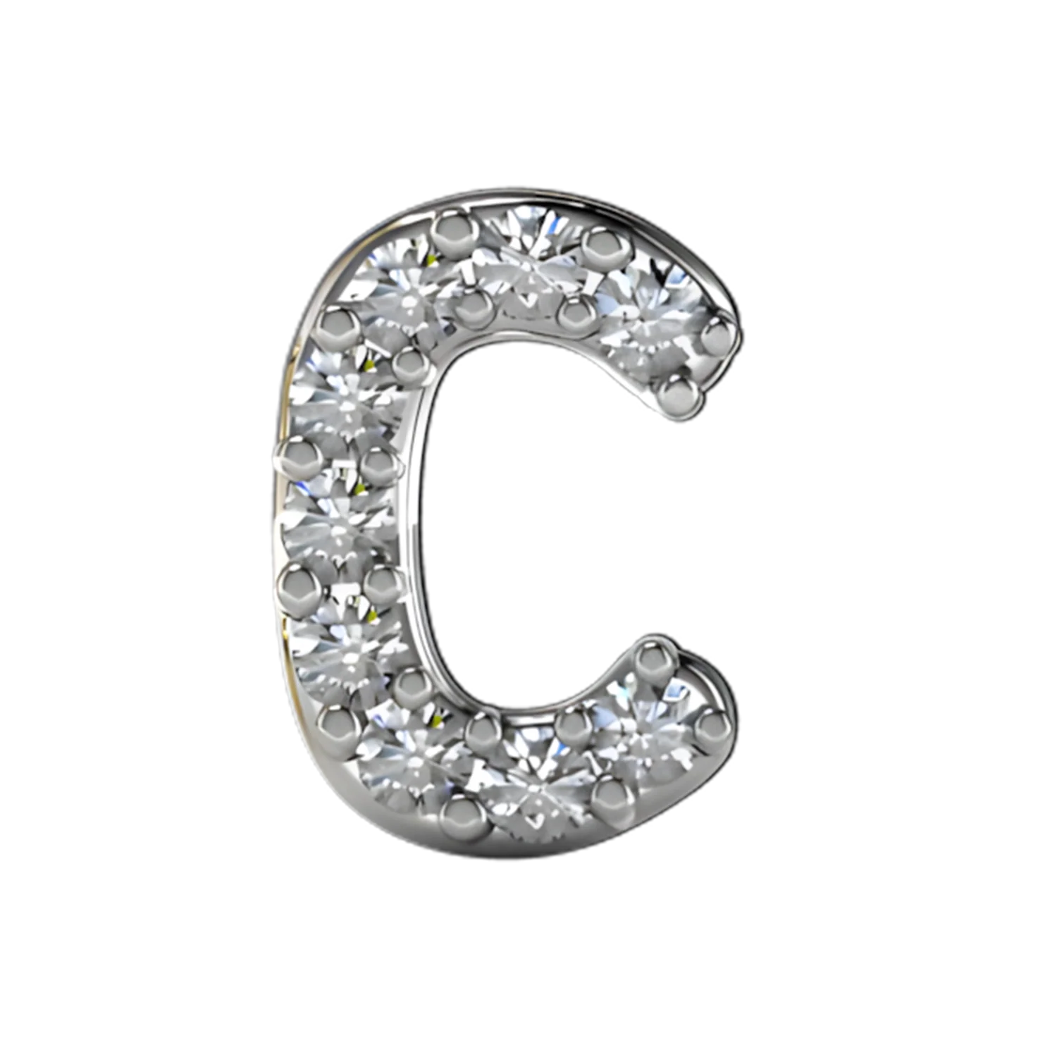 Slider Pave Letter C Charm - Image 2