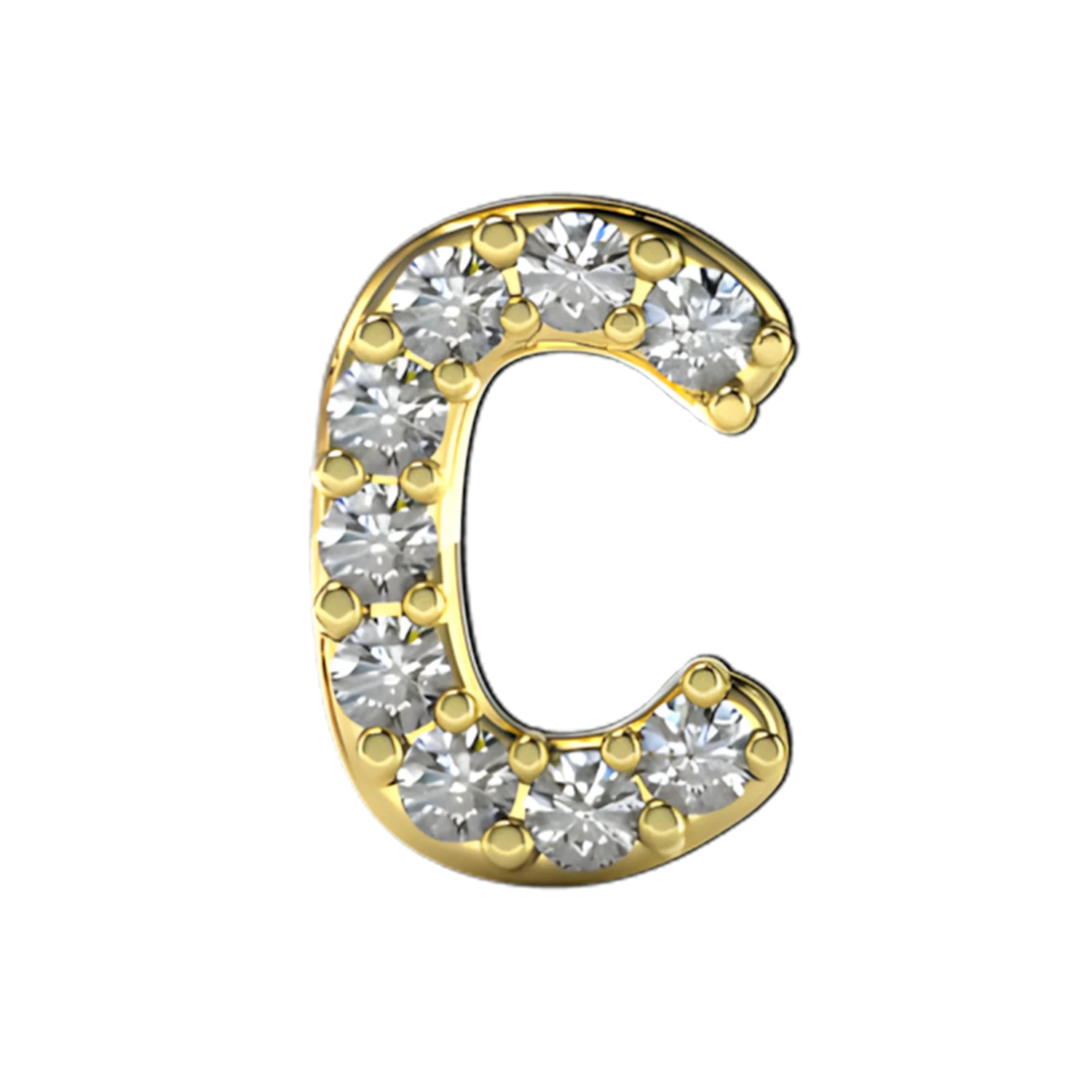 Slider Pave Letter C Charm - Image 3