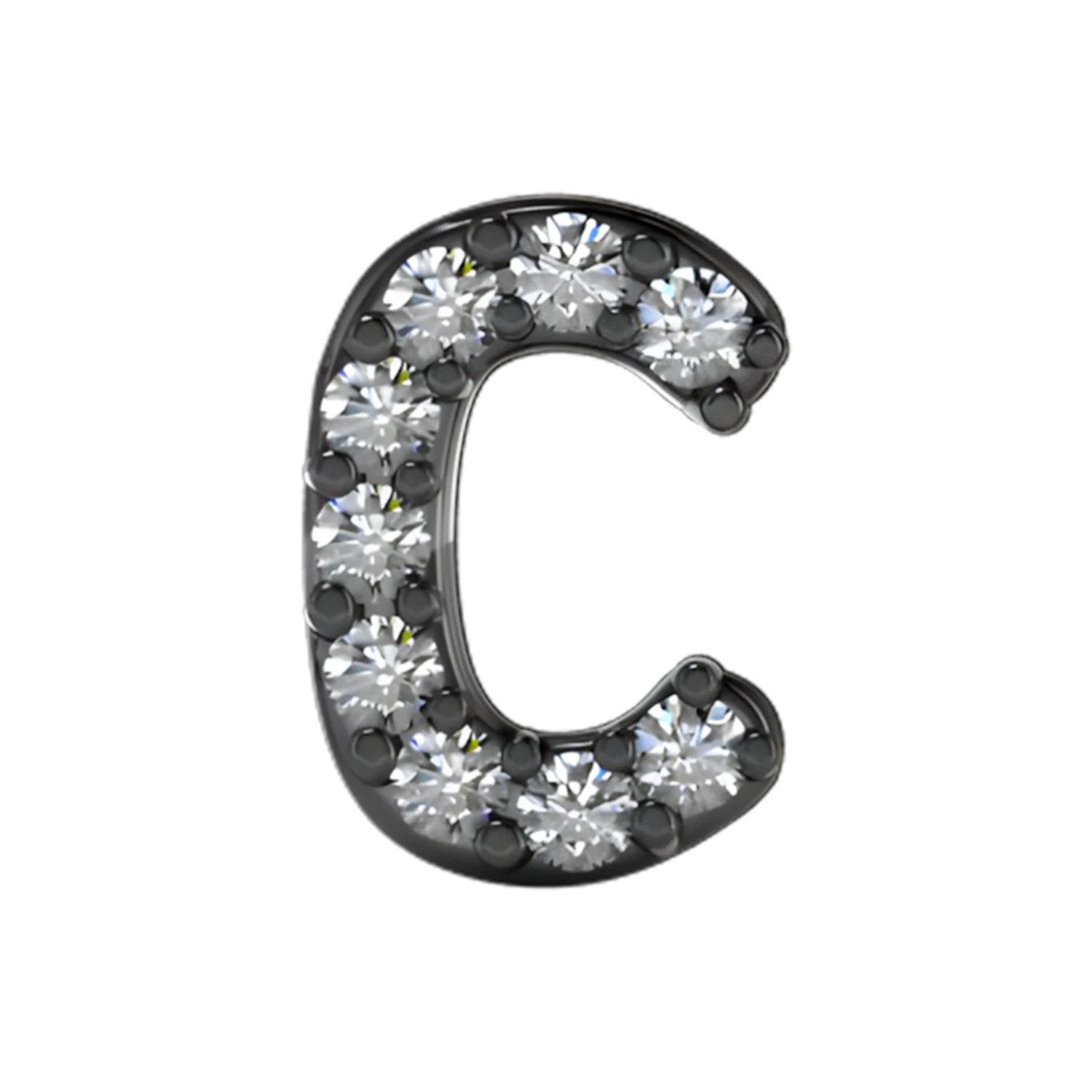 Slider Pave Letter C Charm - Image 4
