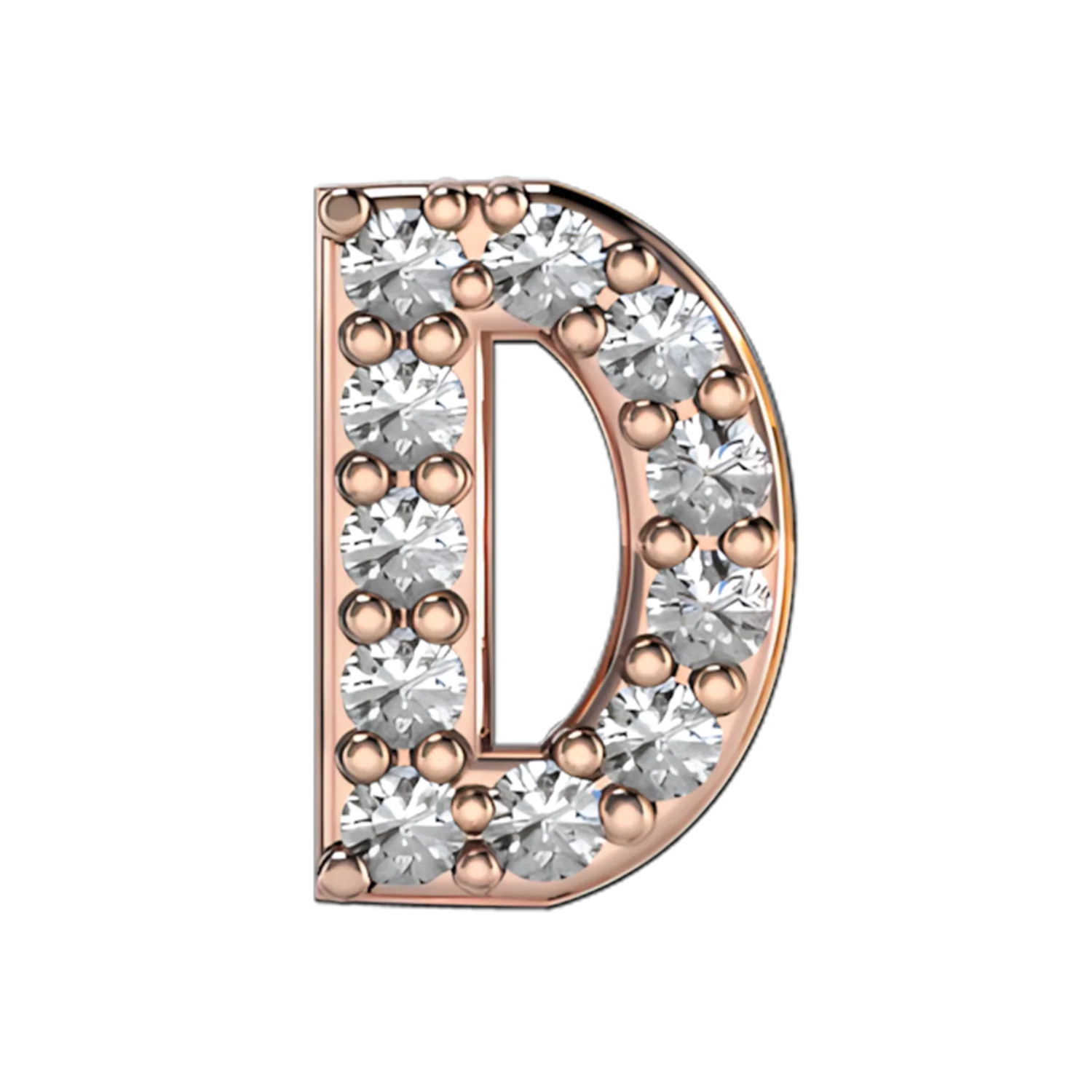 Slider Pave Letter D Charm - Image 3