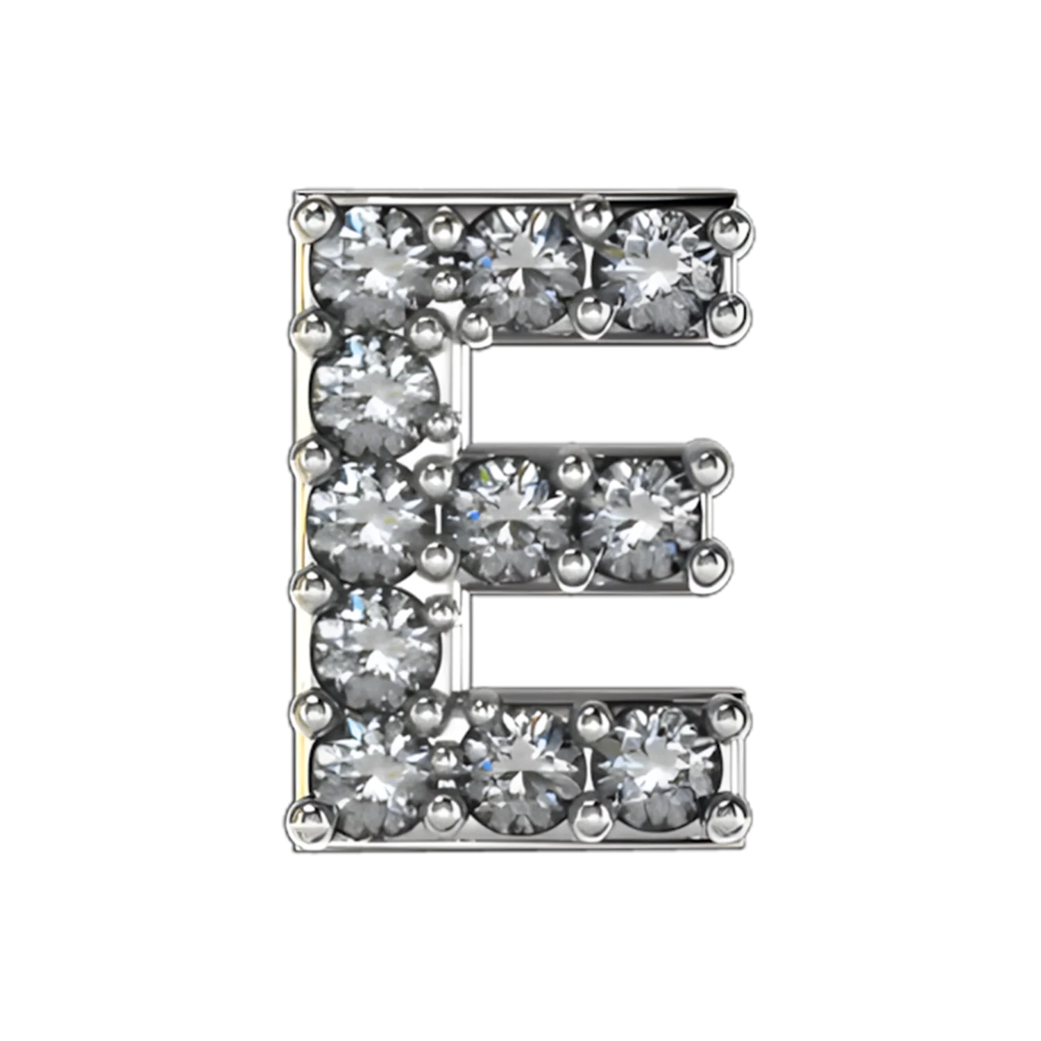 Slider Pave Letter E Charm - Image 3