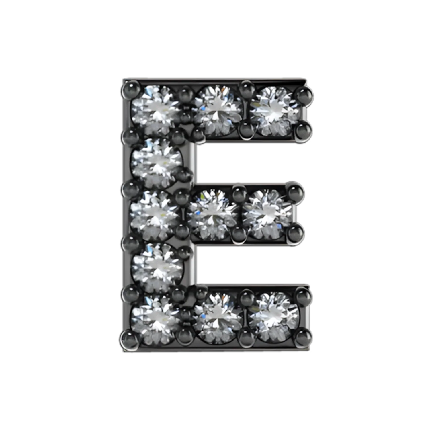Slider Pave Letter E Charm - Image 5