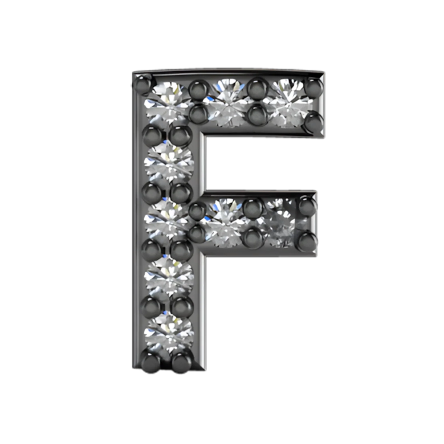 Slider Pave Letter F Charm - Image 2