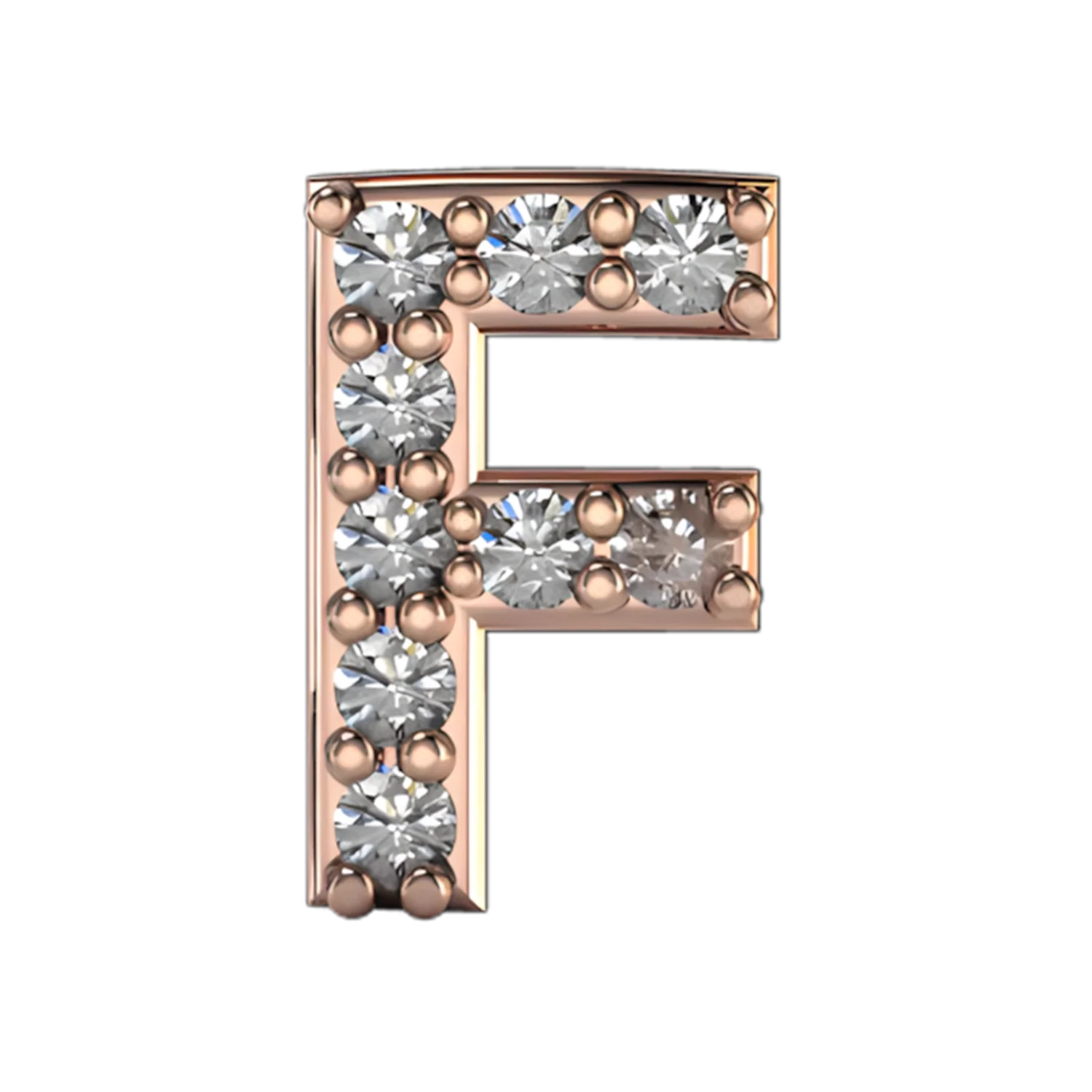 Slider Pave Letter F Charm - Image 3
