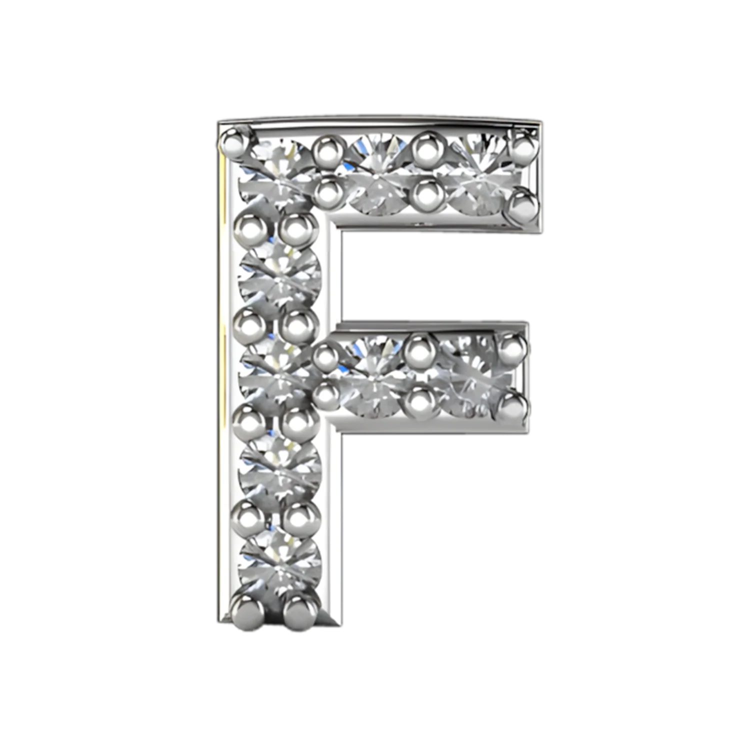 Slider Pave Letter F Charm - Image 4
