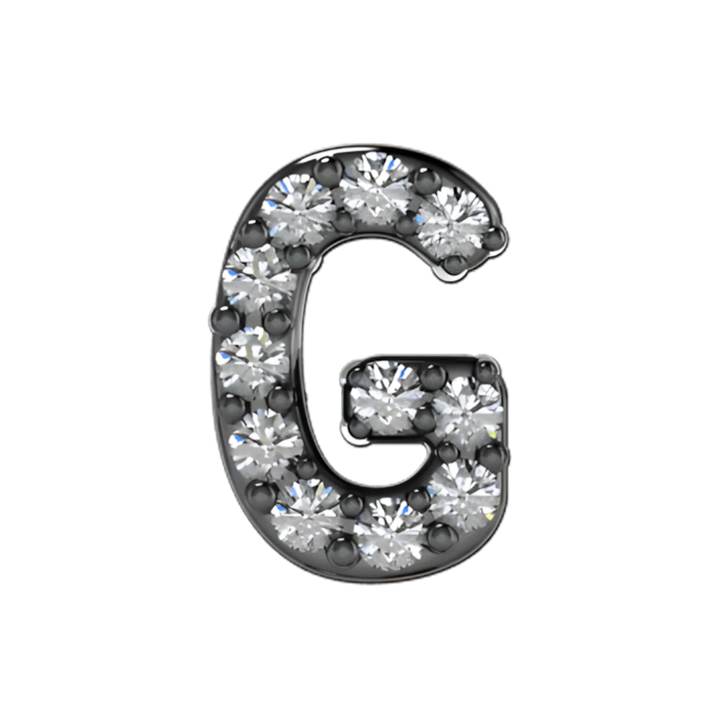 Slider Pave Letter G Charm - Image 2