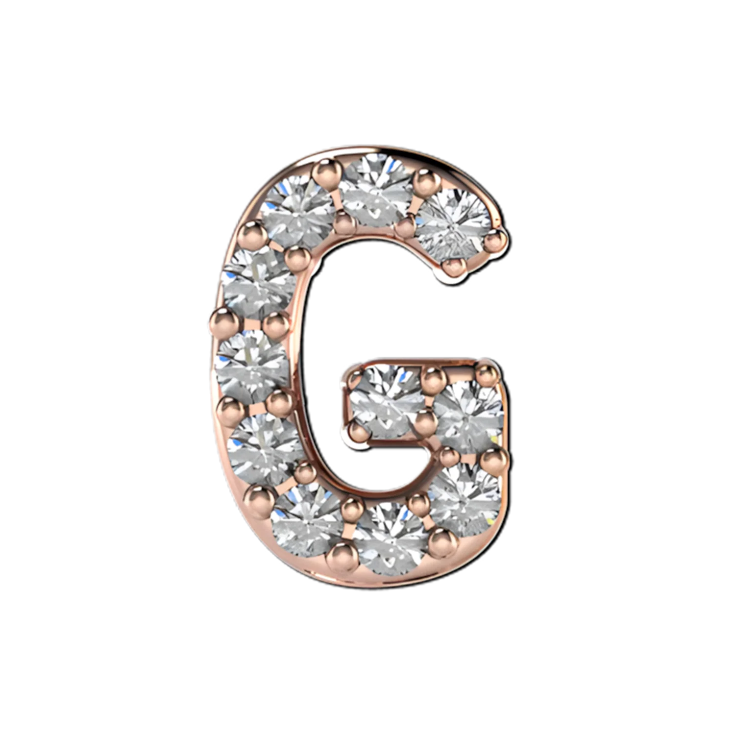 Slider Pave Letter G Charm - Image 3