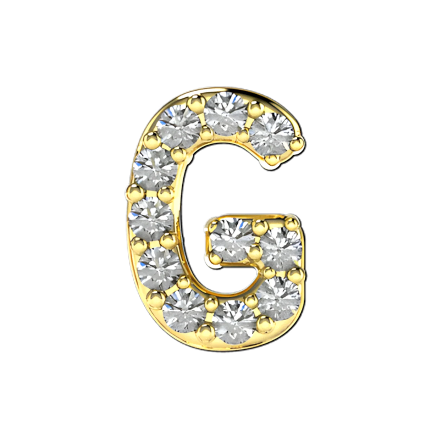 Slider Pave Letter G Charm - Image 5