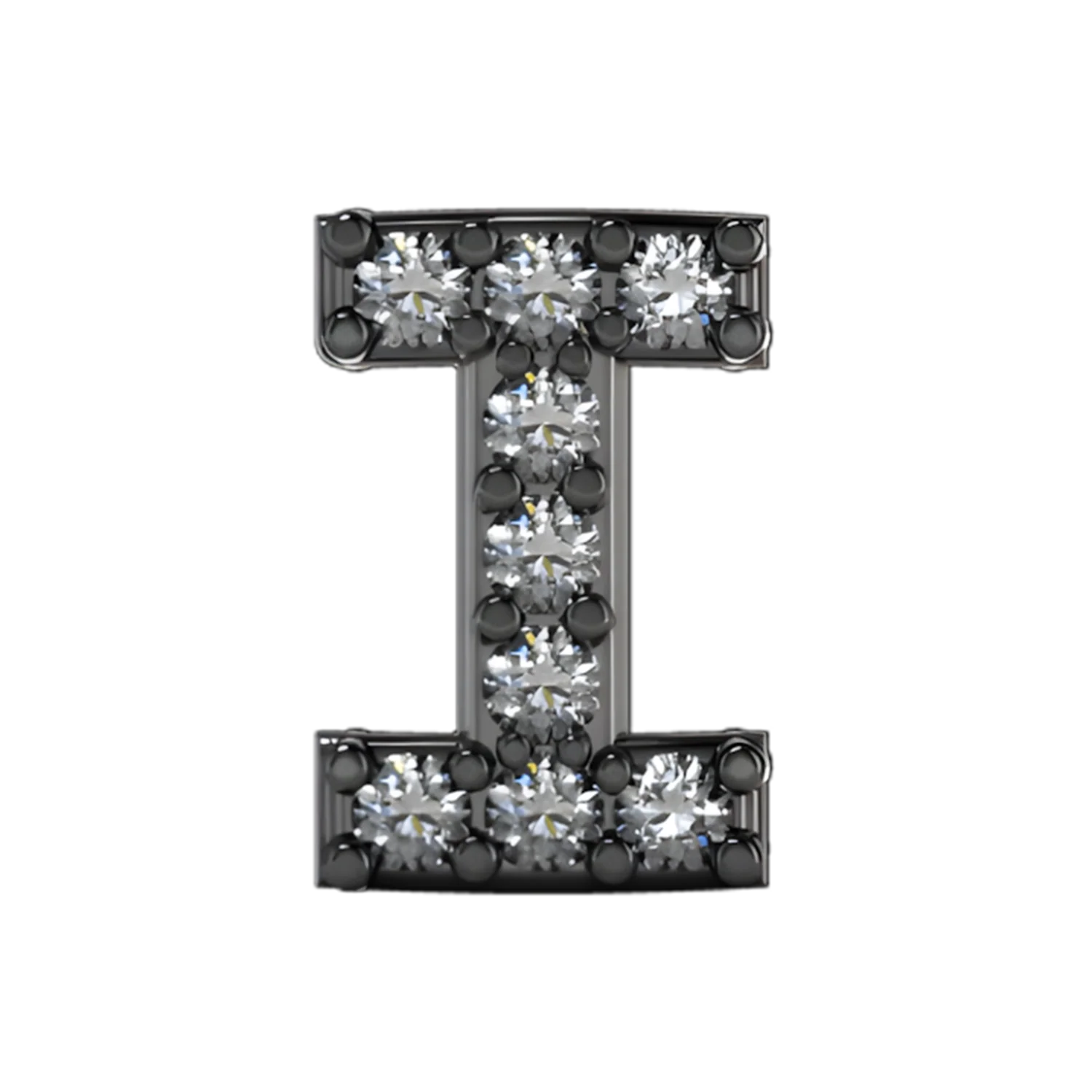 Slider Pave Letter I Charm - Image 2