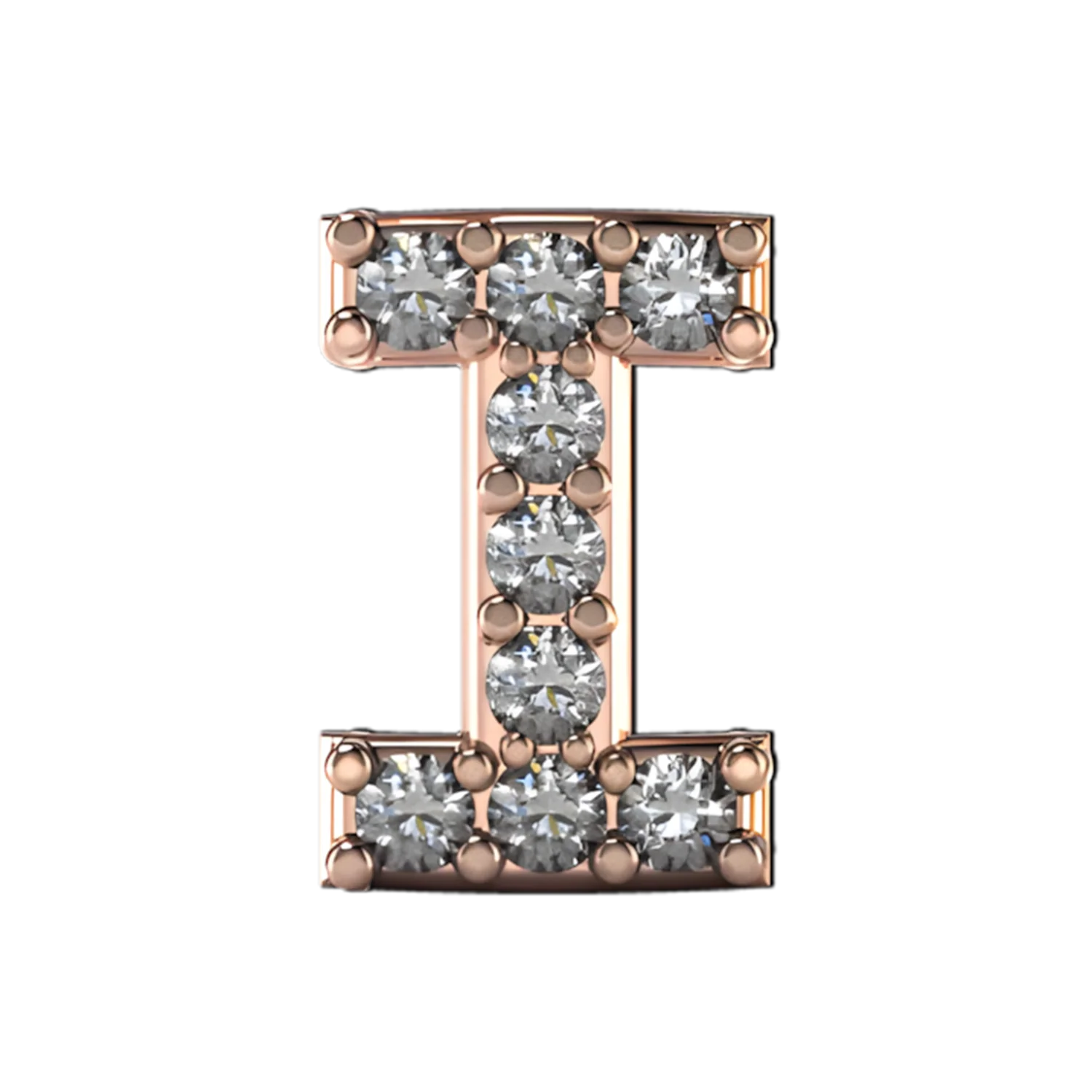 Slider Pave Letter I Charm - Image 3