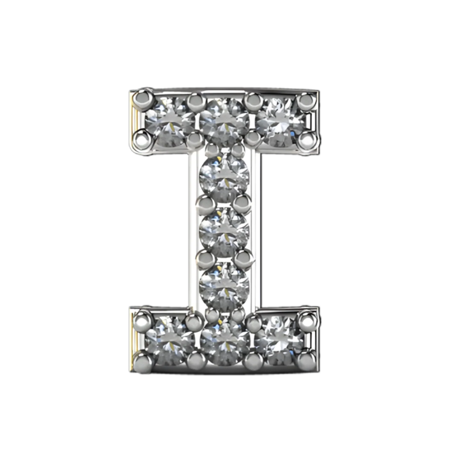 Slider Pave Letter I Charm - Image 4
