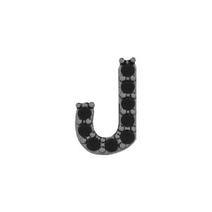 Slider Pave Letter J Charm