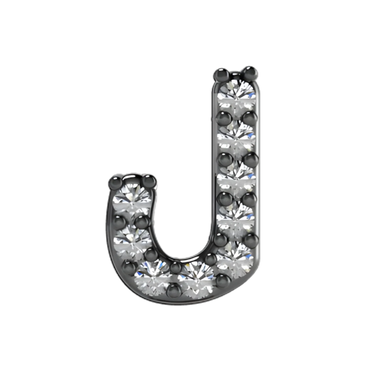 Slider Pave Letter J Charm - Image 2