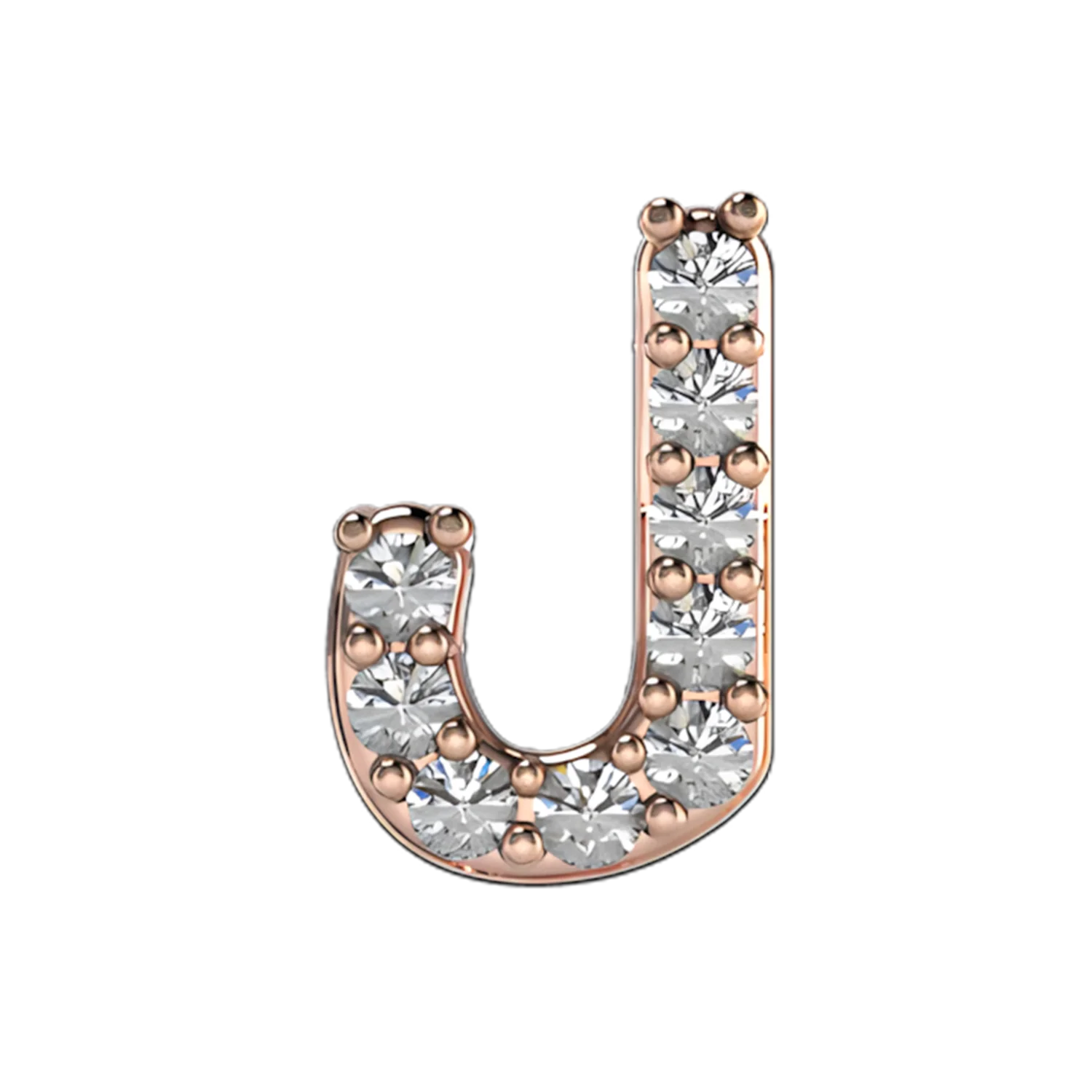 Slider Pave Letter J Charm - Image 3