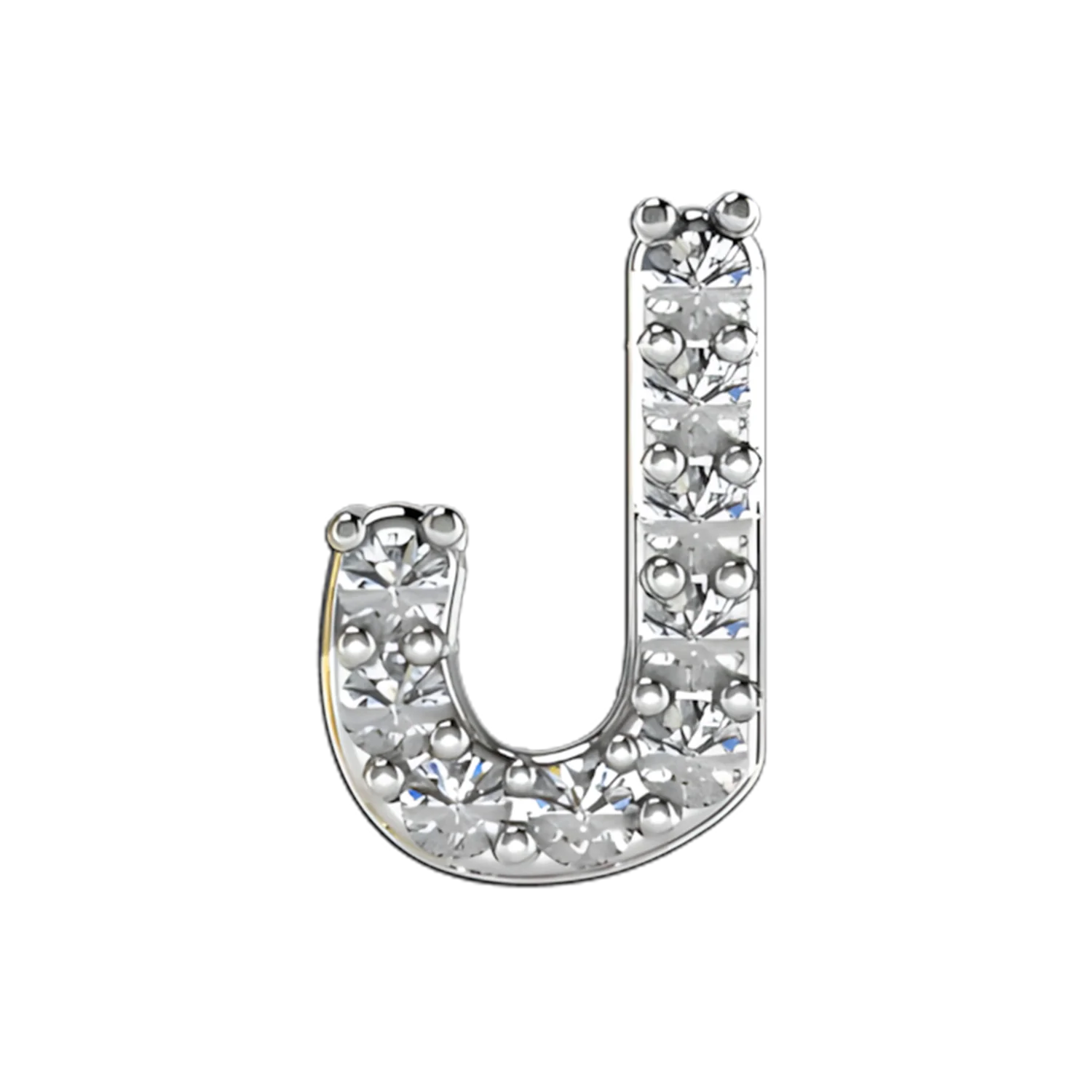Slider Pave Letter J Charm - Image 4